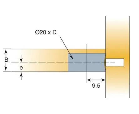 Стяжка эксцентриковая System 6, для плиты 16мм, пластик, белый, Titus