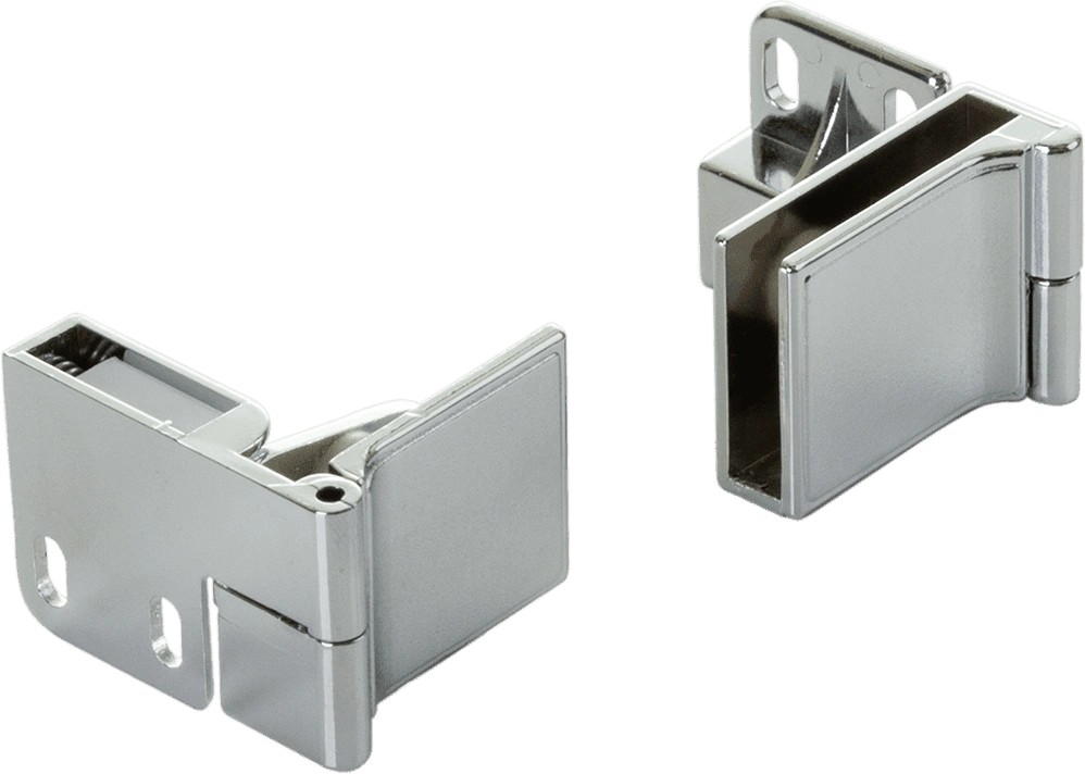 Петля внутренняя, для стекла 5-6мм, без пружины, хром, левая, FAM