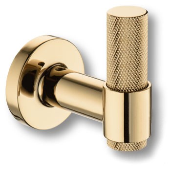 Крючок, 1035 001 GL, однорожковый, металл, глянцевое золото