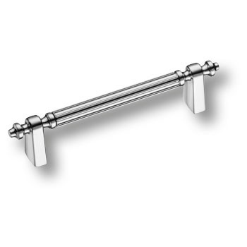 Ручка-скоба, 1121128MP02, 128мм, металл, глянцевый хром