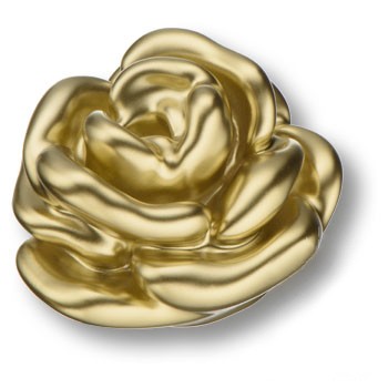 Ручка-кнопка, К1G, 60х60х40мм, композит, золото, "Роза"