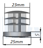 R-16 Ножка-заглушка, внутренняя, черная, CMF