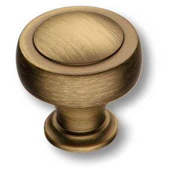 Ручка-кнопка, 1915 0032 ABM, d=32мм, металл, состаренная латунь