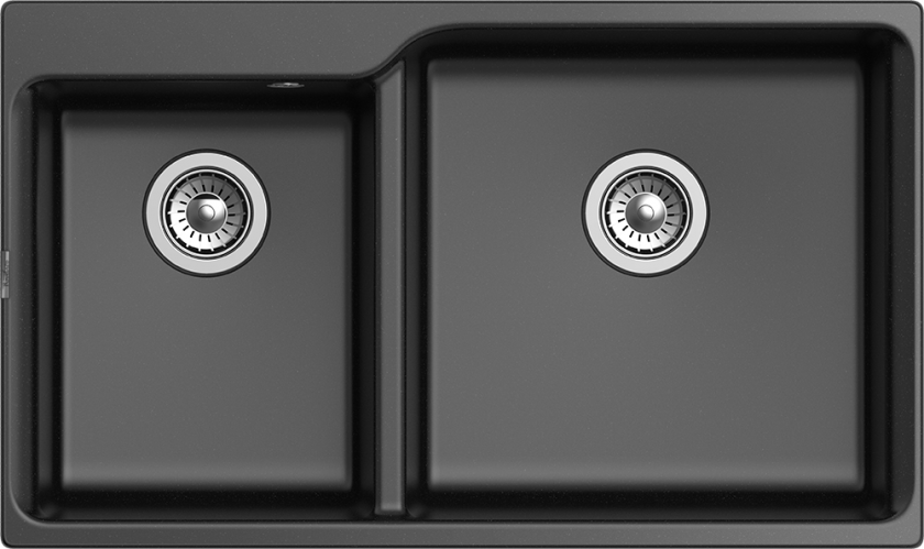 Мойка Rivelato AXEL 90D, 870х520x200 мм, черный