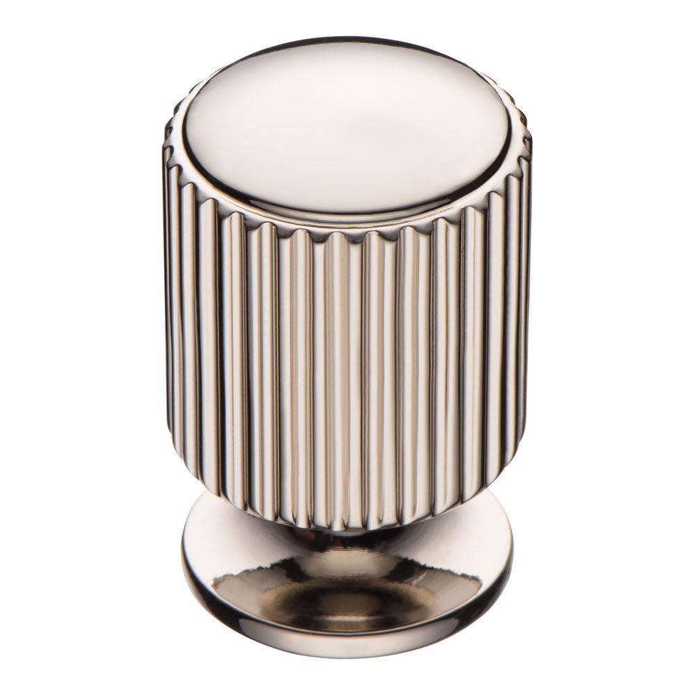 Ручка-кнопка, 1464 0020 PN, d=20мм, металл, глянцевый никель