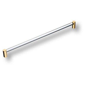 Ручка-скоба, BU 016.320.19, 320мм, металл/стекло, глянцевое золото