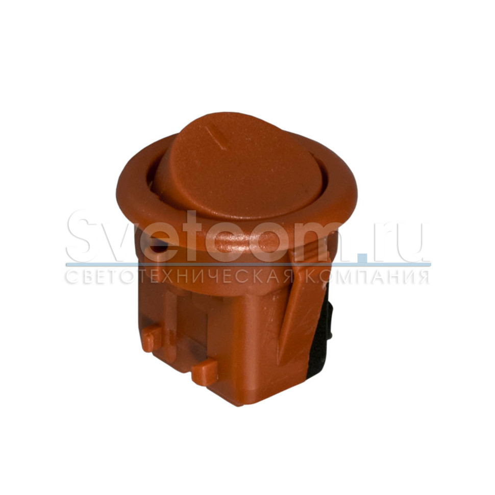 Выключатель врезной, Ø23мм, 250В/6А, пружинные терминалы, коричневый