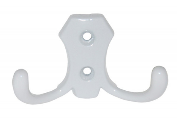 Крючок, 200.01, двухрожковый, белый, CMF