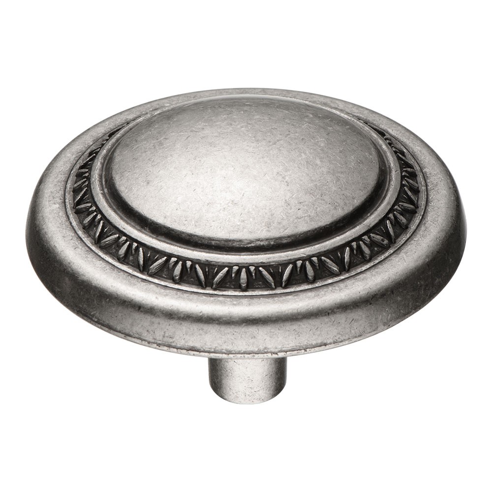 Ручка-кнопка, 15.731.00.16, d=70мм, металл, старое серебро