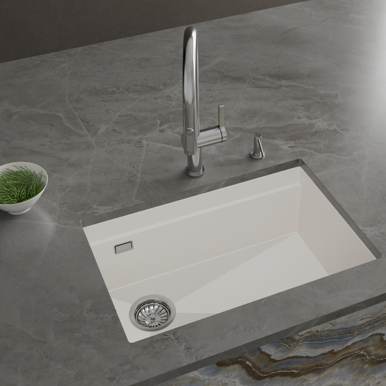 Мойка Rivelato LINO 654-L, 650х440х210мм, иней
