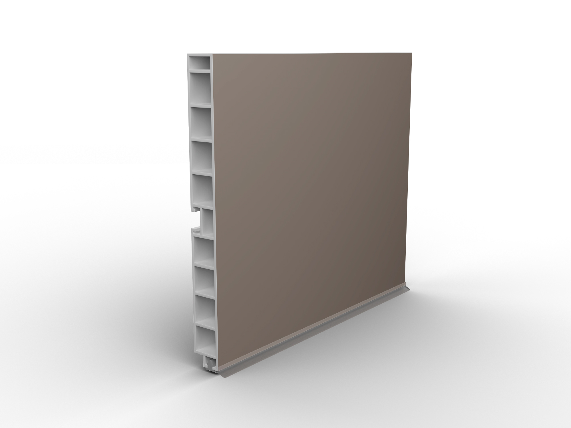 Цоколь пластиковый, h=150мм, L=4000мм, пластик, топо (33), Россия