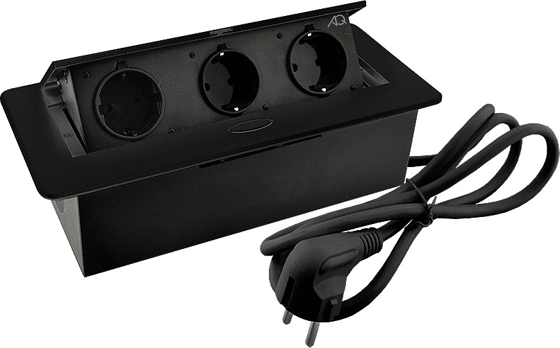 Горизонтальная, 3хEURO, полуавтомат, черный, 263х117х65мм, металл/пластик, AQ