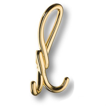 Крючок, Dugum Hook Big-Gold, двухрожковый, металл, глянцевое золото