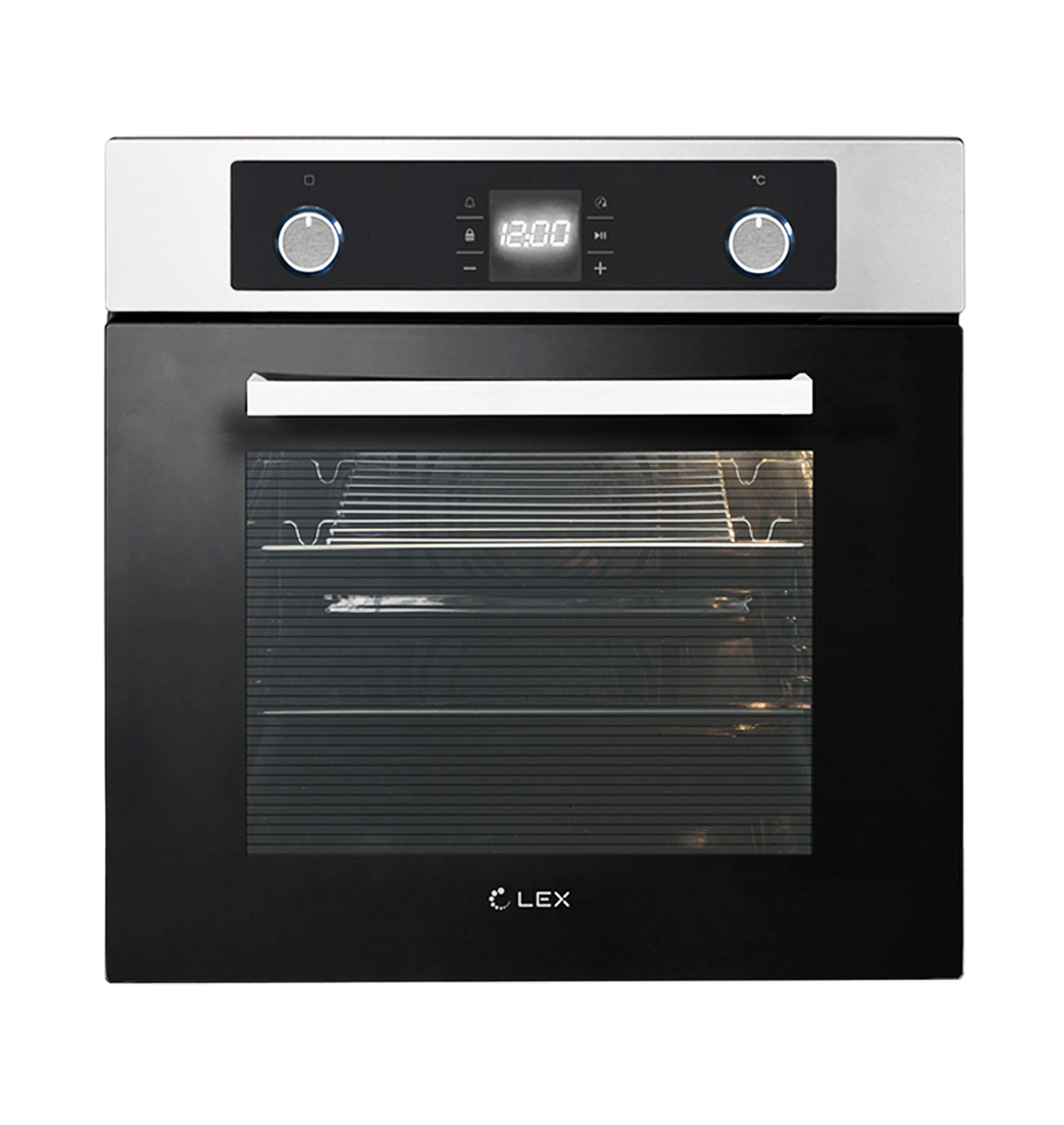 Духовой шкаф EDP 094 IX, 60 см, стекло/нерж. сталь, черный/нерж. сталь, Lex