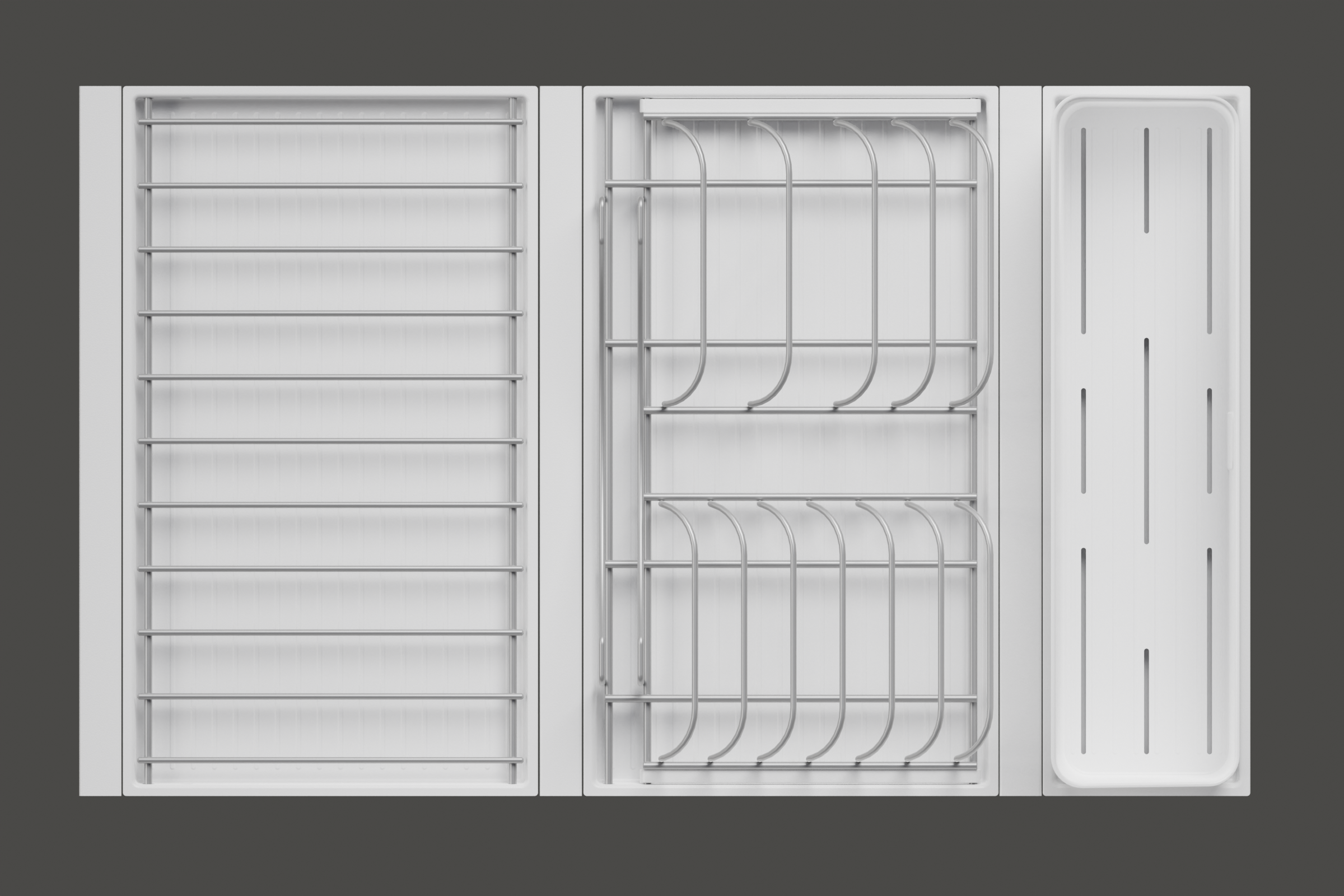 Сушка выкатная 800мм, Дайнинг Агент Ф134, с направл., во внутр. ящ, титан, Kessebohmer
