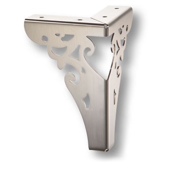 Опора декоративная мебельная, 150х70х70мм, сталь, никель