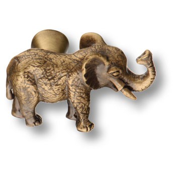 Ручка-кнопка, 07121-013-R, 24х29х46мм, металл, состаренная латунь