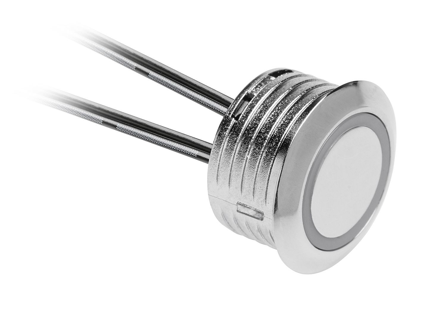 Выключатель врезной на касание с диммером, Ø20мм, 12В/20Вт, miniAMP, шнур 1,5м, хром