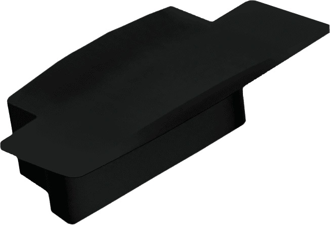 Заглушка торцевая для врезного профиля, пластик, черный, AQ