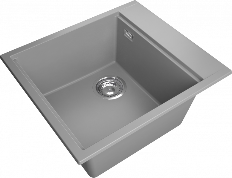 Мойка Rivelato TESORO 455-L, 450х510х200мм, серый металлик