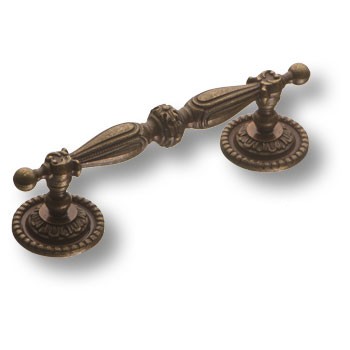 Ручка-скоба, 042313o, 92мм, металл, античная бронза