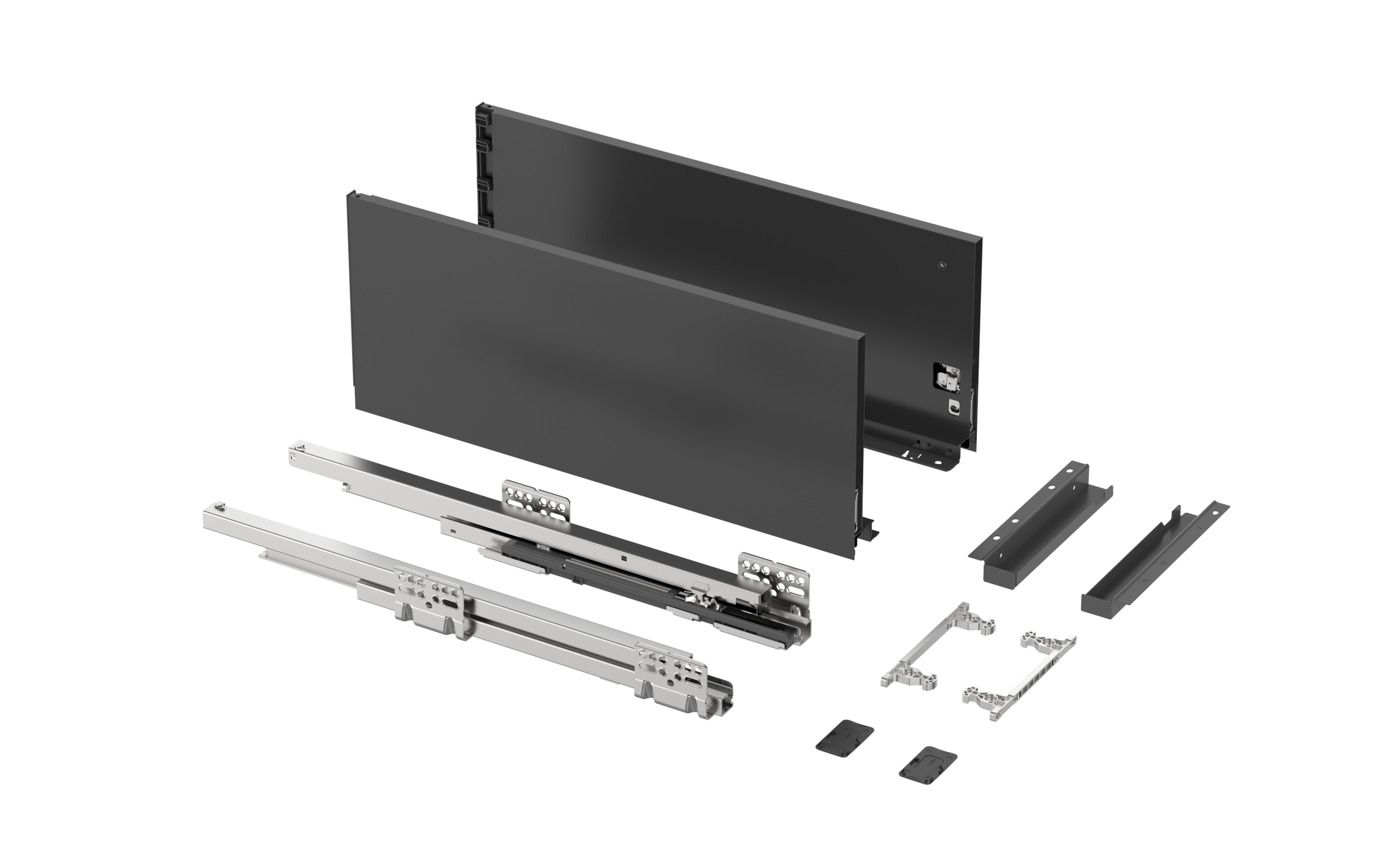 Ящик тонкостенный Nova Tech, L=500мм, H=199мм, темно-серый, HISSEN