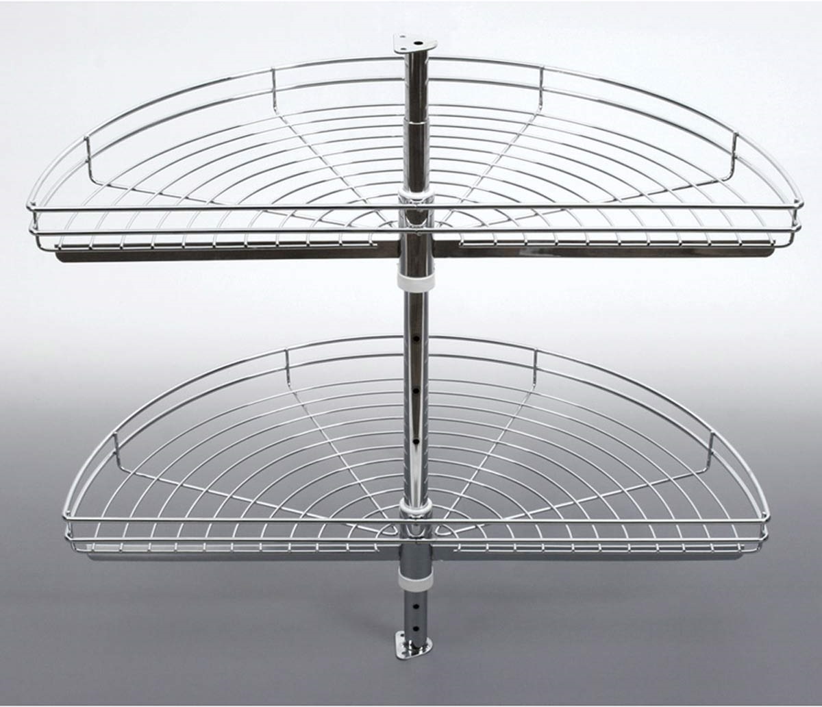 Выкатная карусель 1/2 в угловой шкаф, d=750мм, хром