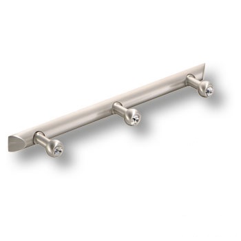 Крючок, 0493-006-3 SWR, трехрожковый, металл, никель, с кристалами Swarovski