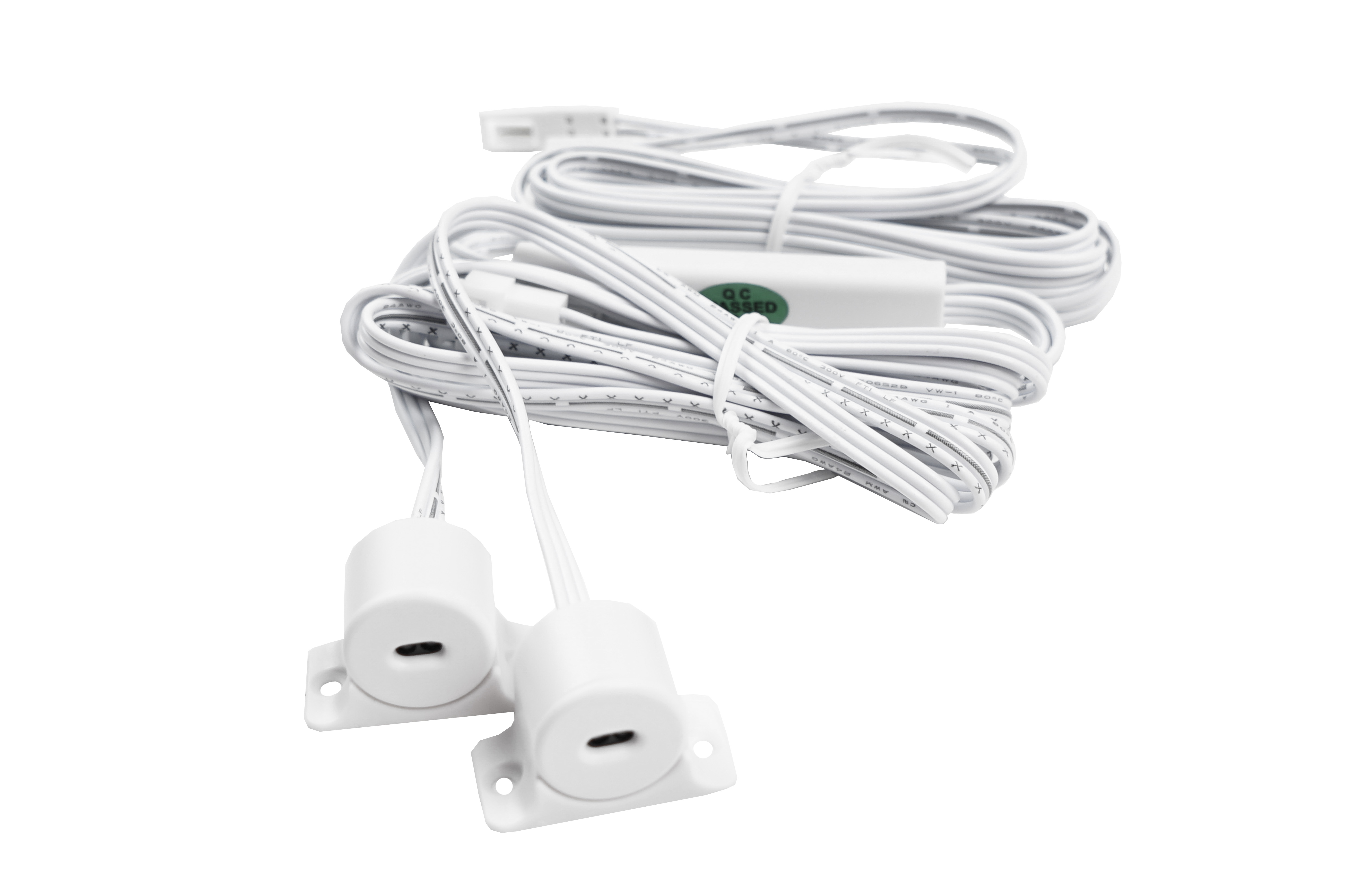 Выключатель ИК на преграду, с выносными сенсорами (2 шт.), 12-24В/36-72Вт, 4-15см, врезной Ø16мм/накладной, белый, Jet