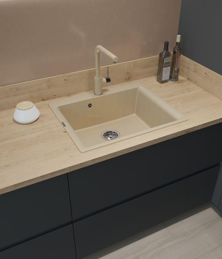 Мойка Rivelato AXEL 60, 630х520x200мм, топаз