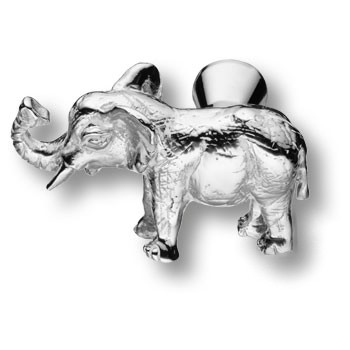 Ручка-кнопка, 07121-519-L, 24х29х46мм, металл, глянцевый хром с белой патиной