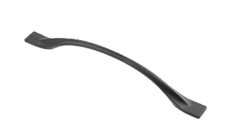 Ручка-скоба, FLOW, 192мм, металл, черный матовый