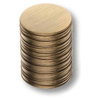 Ручка-кнопка, 1484 0020 ABM, d=20мм, металл, старая бронза