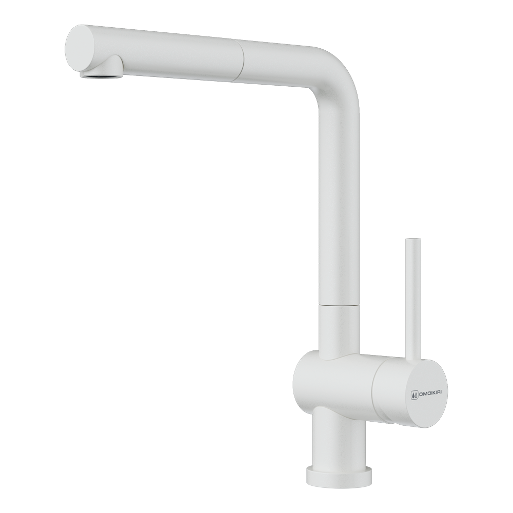 Смеситель Akashi-S-WH, латунь, белый