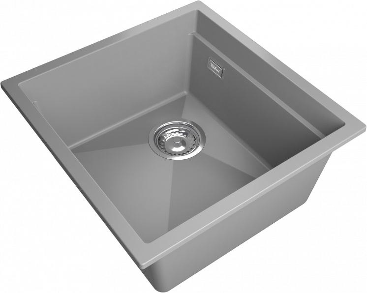 Мойка Rivelato LINO 454-L, 450х440х200мм, серый металлик