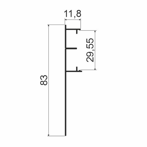 Накладка, L=6000мм, латунь A21