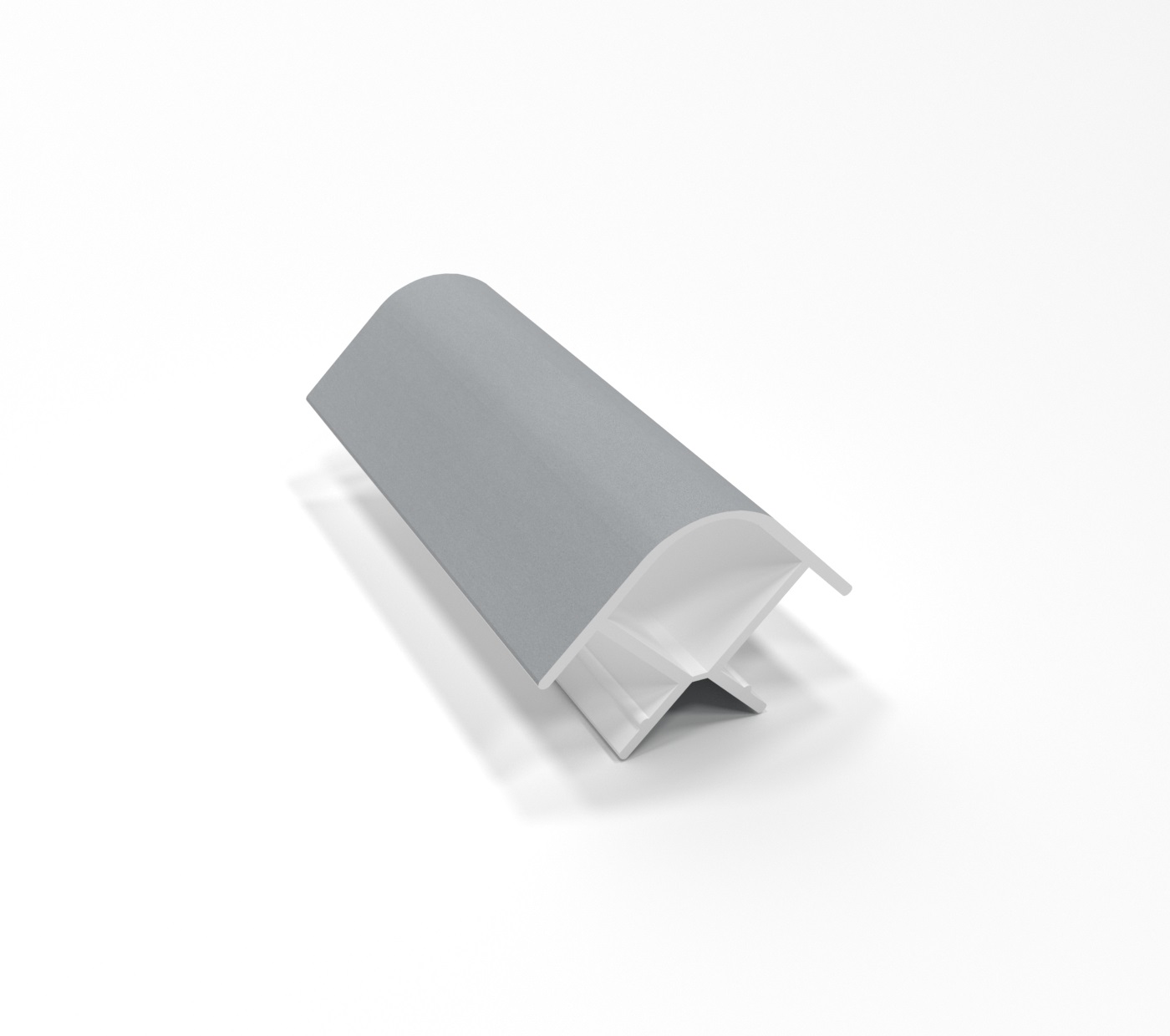 Угол 90* для цоколя универсальный, h=100мм, пластик, алюминий гладкий, Россия