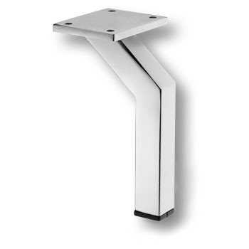 Опора декоративная мебельная, 160х25х25мм, сталь, глянцевый хром