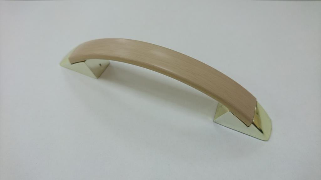 Ручка-скоба "Дианта", 96мм, пластик, дуб беленый