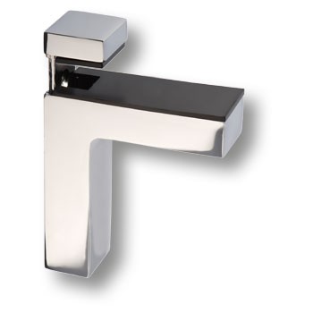 Полкодержатель "пеликан", 8450-70, 85х78х28мм, металл, глянцевый хром (комплект 2шт)