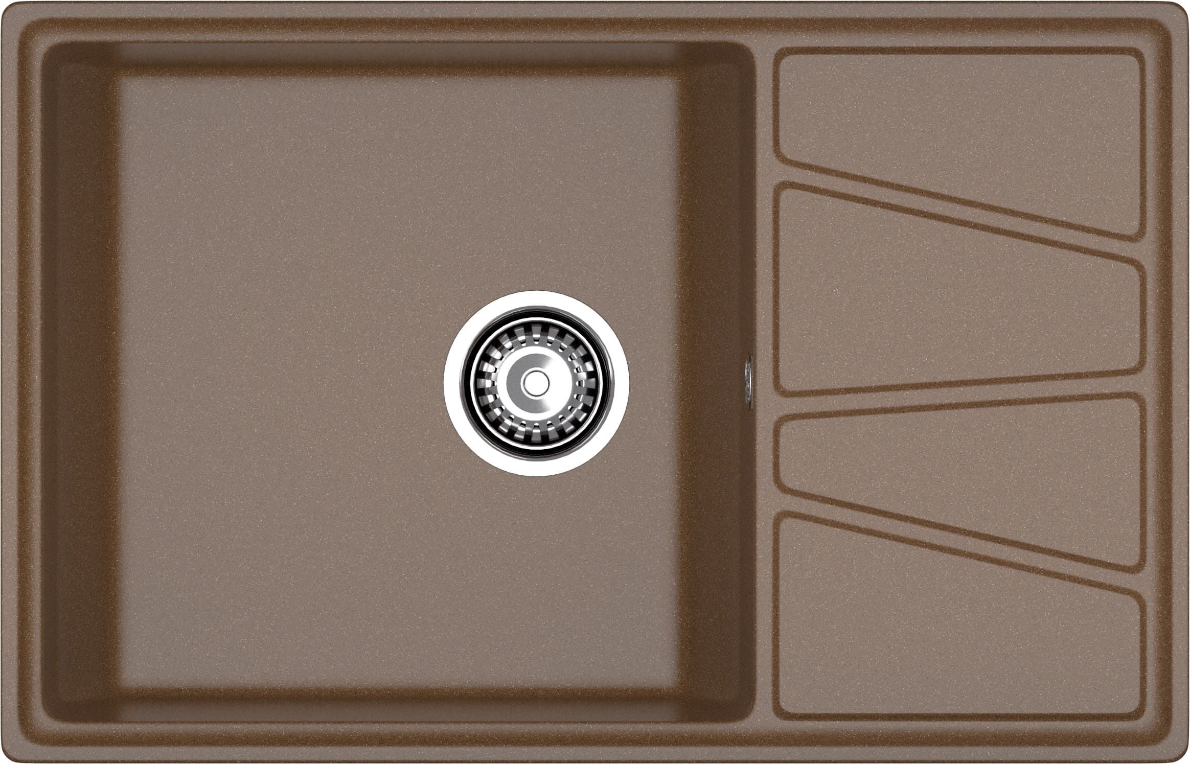 Мойка GranFest VERTEX V-780L, 780х500 мм, терракот