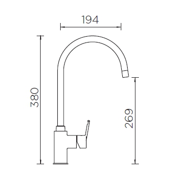 Смеситель Simi, Cristalite, хром/эверест