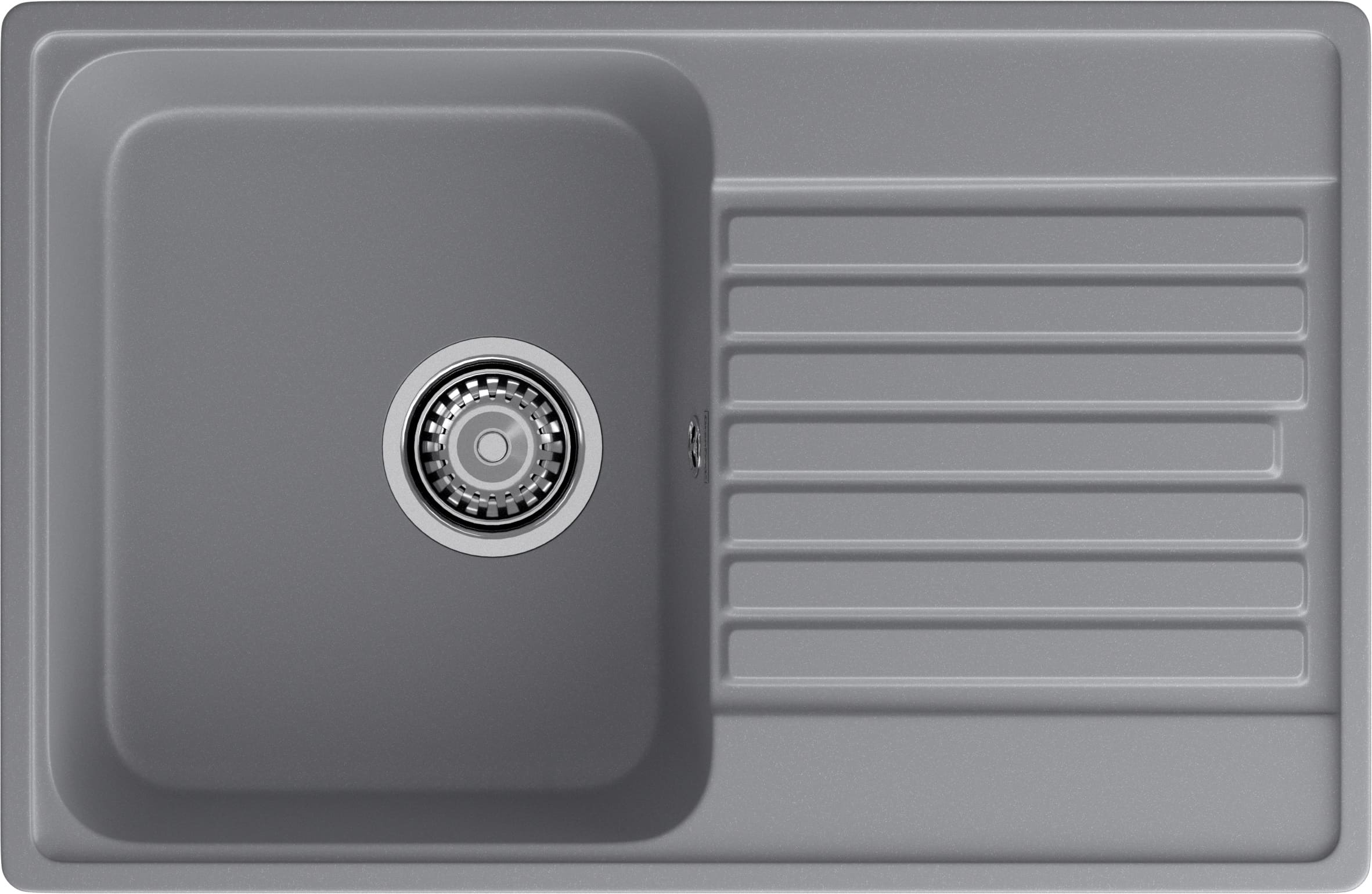 Мойка GranFest QUARZ 78, 736х476 мм, темно-серый (прямоугольная, без сифона)