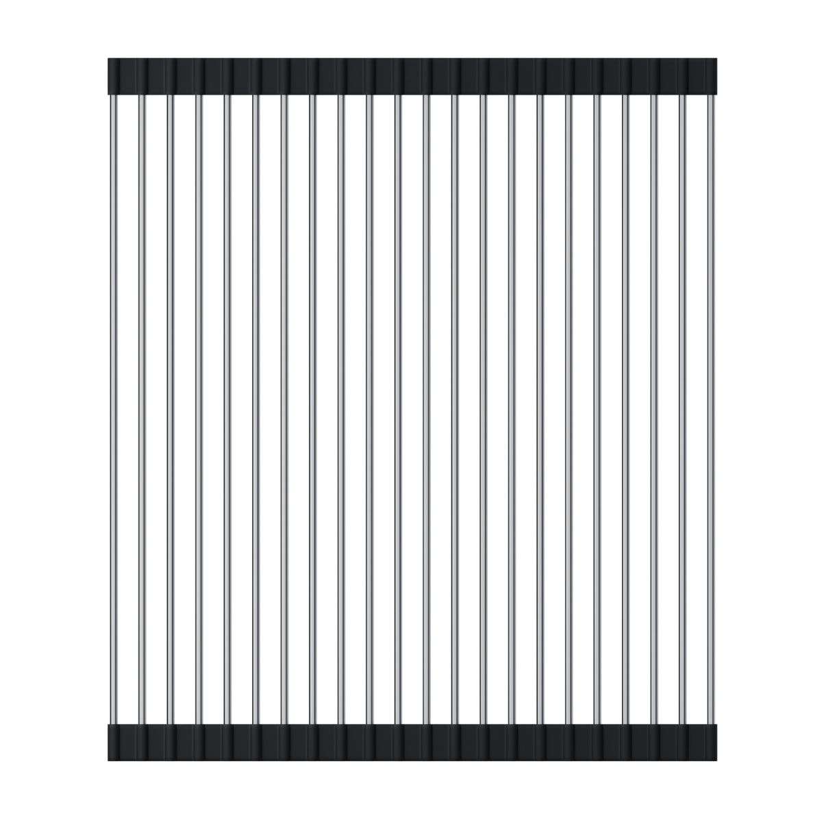 Ролл-мат для мойки с силиконом ROLL-05-IN, нержавеющая сталь/черный