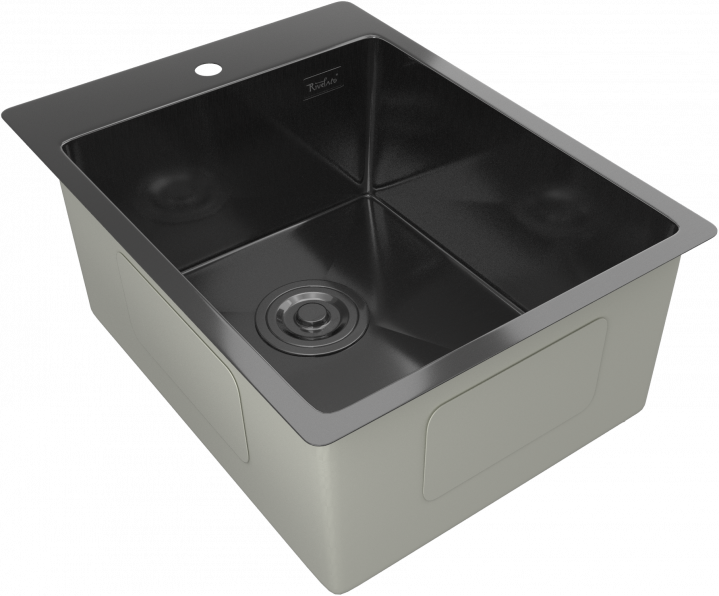 Мойка Rivelato RINOX 3850 PVD black, 380х500х200мм, черный PVD