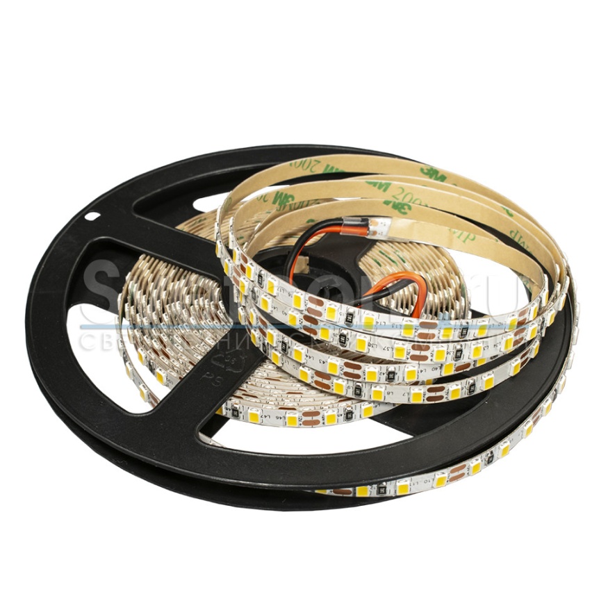 Лента  5х5000мм, SMD 2835, 12В, нейтральный, 10.0 Вт/м, 120 диодов/м, 1 000 Лм/м, CRI>85, IP20, GLS