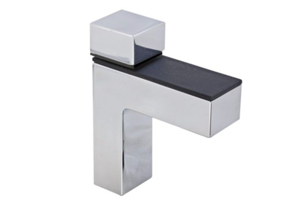 Полкодержатель "Угол" для ДСП и стекла, h=2-32мм, 15кг на пару, матовый хром, JET