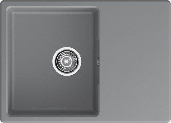 Мойка GranFest URBAN 668L, 680х490 мм, темно-серый