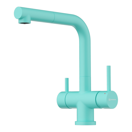 Смеситель Takamatsu-S-AZ, латунь, azur blue