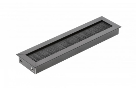 Заглушка для кабель-канала, 51х180мм, алюминий, черный, GTV